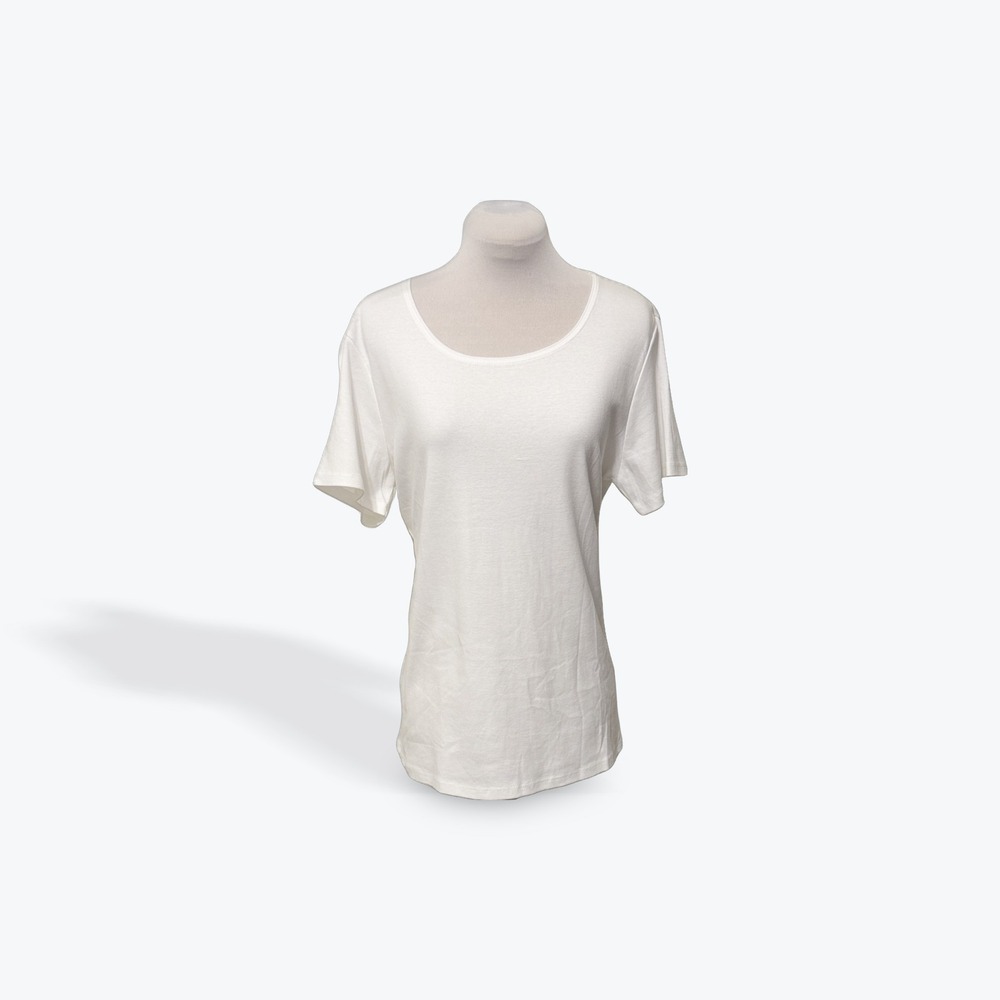 Style&Co‎ Womens White Short Sleeve Scoop Neck T-Shirt Size Medium NEW